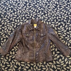 Women's Ruby Rd. Brown Jacket Size 12P‎ Pre Owned Lightweight